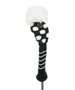 just4golf black white medium dot fairway golf headcover