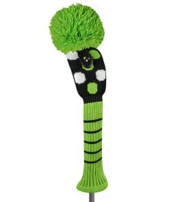 just4golf black white lime dot fairway golf headcover
