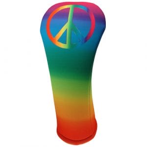 tie-dye peace driver golf headcover