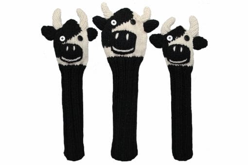 Animal Knit Golf Headcover Cow-Set