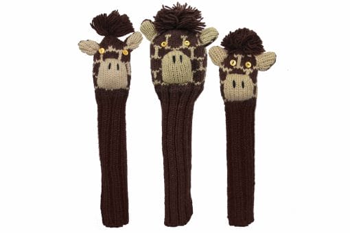 Animal Knit Golf Headcover Giraffe-set