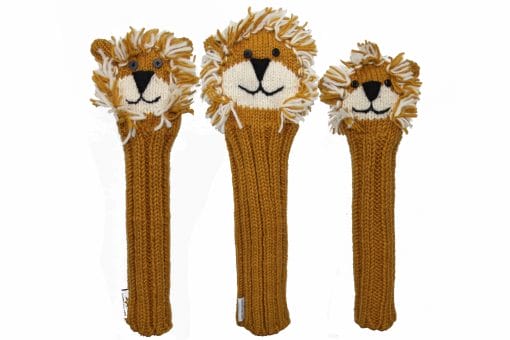 Animal Knit Golf Headcover Lion-set