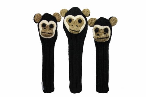 Animal Knit Golf Headcover Monkey-set