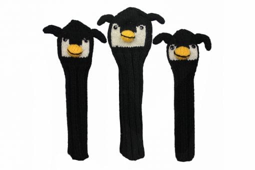 Animal Knit Golf Headcover Penguin-set