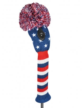 just4golf navy red white stars fairway golf headcover