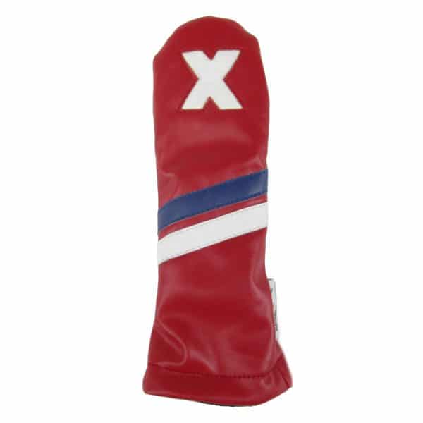 sunfish duraleather red blue white hybrid golf headcover