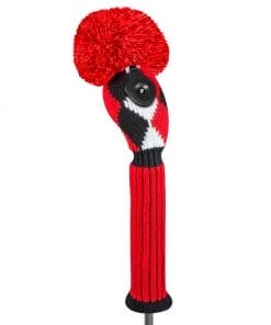 j4g red black white diamond hybrid golf headcover