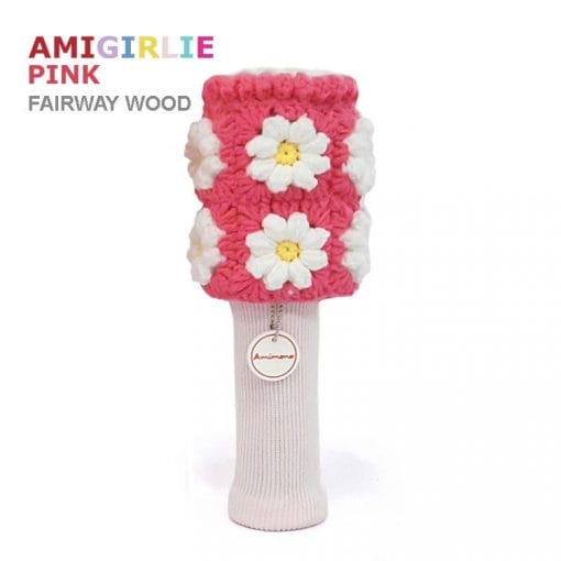 AmiGirlie pink fairway golf headcover