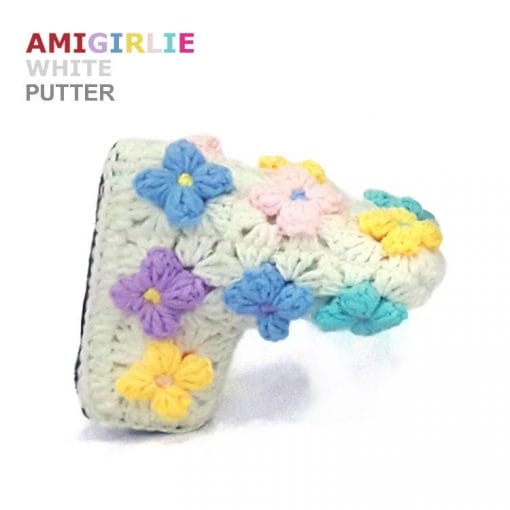 amigirlie white putter golf headcover