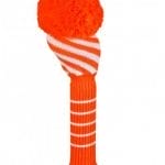 Orange/White Wide Diagonal Stripe Driver Golf Headcover