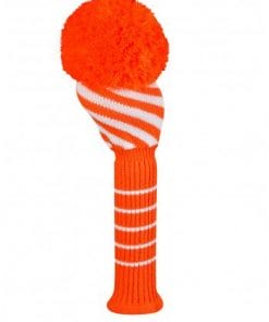 Orange/White Wide Diagonal Stripe Driver Golf Headcover