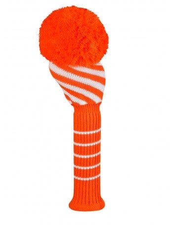 Orange/White Wide Diagonal Stripe Driver Golf Headcover