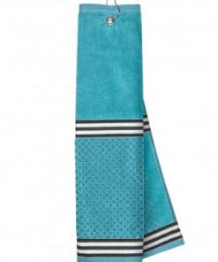 Turquoise Towel with Ribbon
