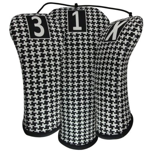 classic hounds-tooth golf headcovers