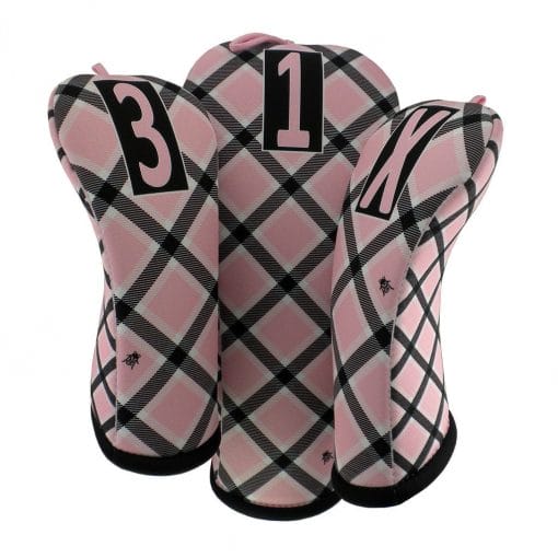 beejos cotton candy plaid golf headcovers
