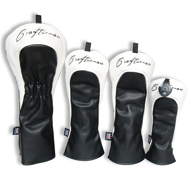 Craftsman PU Leather Golf Headcovers in Black and White
