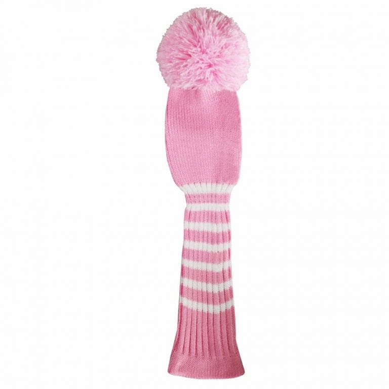Pink Knit Golf Headcover Set