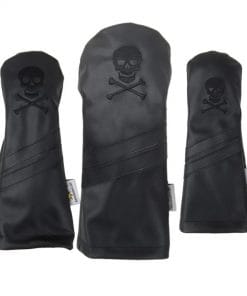 Skull and Crossbones Murdered Out Black Golf Headcovers
