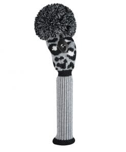 Gray Black White Leopard Fairway Golf Headcover