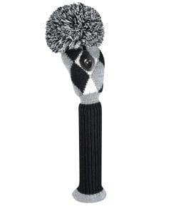 Gray Black White Diamond Fairway Golf Headcover