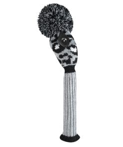 gray black whte leopard hybrid golf headcover