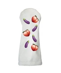 Eggplant and Peach Golf Headcover