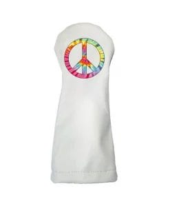 Tie Dyed Peace Symbol Golf Headcover