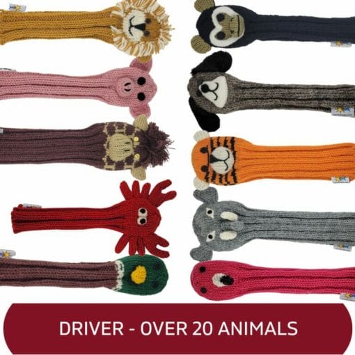 Animal Knit Golf Headcovers