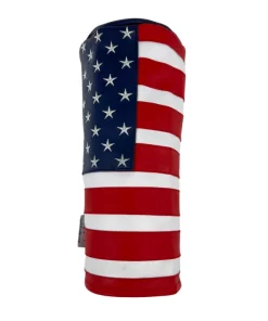 Star Spangled Banner Dura Leather Barrel Golf Headcover