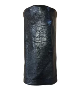 Black Croc Leather Barrel Golf Headcovers
