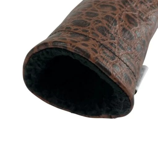 Brown Croc Leather Barrel Golf Headcovers