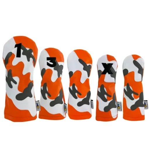 Orange Camo Golf Headcovers