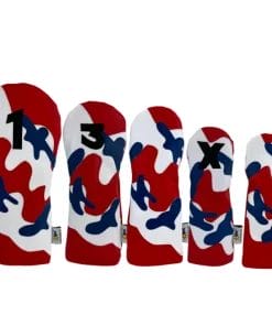 Red White Blue Camo Golf Headcover