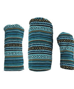 Peacock Blue Hand Woven Barrel Golf Headcovers