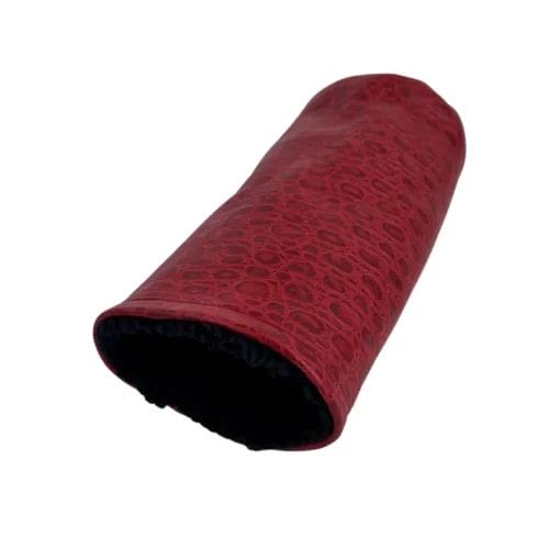 Red Croc Leather Barrel Golf Headcovers