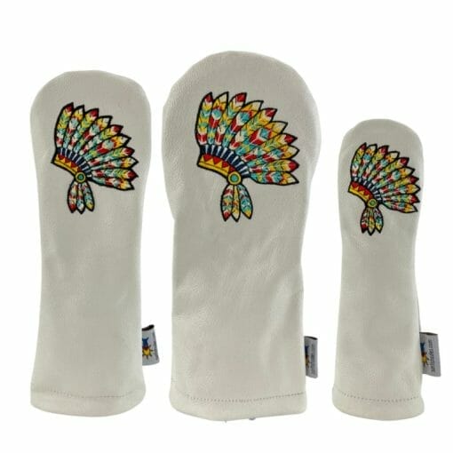 Headdress Embroidered Leather Golf Headcover