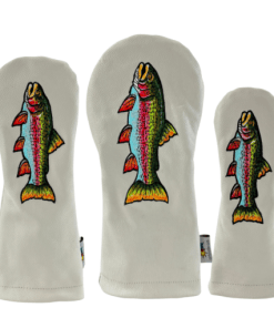 Rainbow Trout Embroidered Leather Golf Headcover