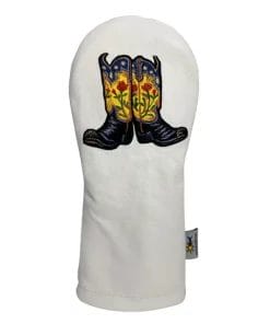 Cowboy Boots Leather Driver Golf Headcover