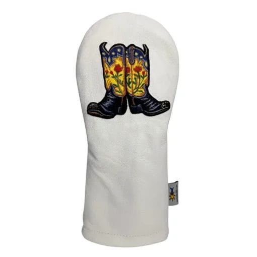 Cowboy Boots Leather Driver Golf Headcover