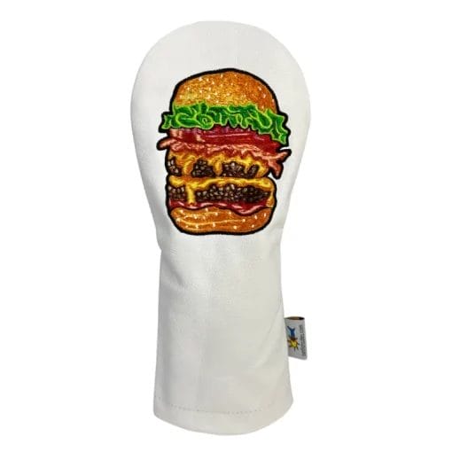 Double Cheeseburger Leather Driver Golf Headcover