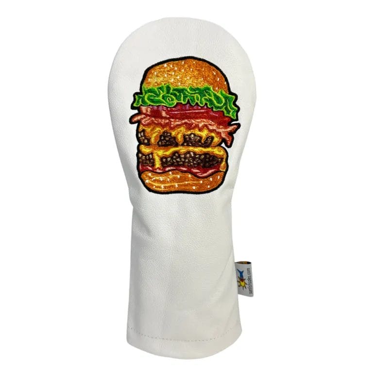 Double Cheeseburger Leather Driver Golf Headcover