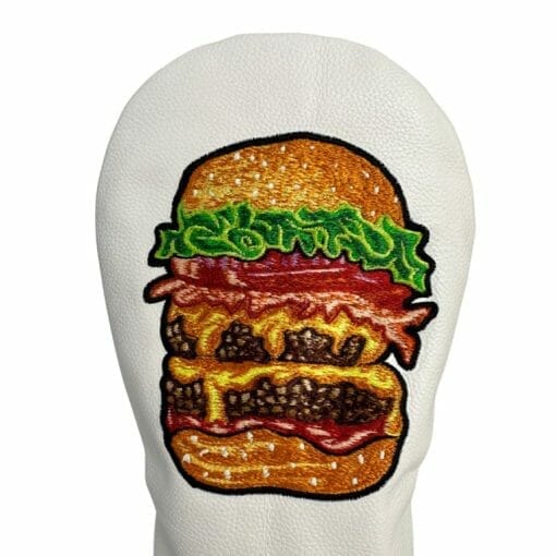 Double Cheeseburger Leather Driver Golf Headcover