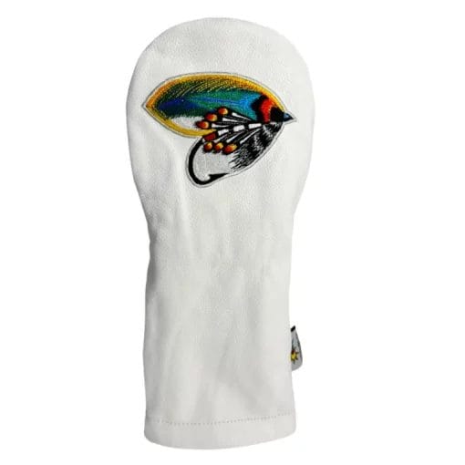 Fishing Fly Leather Driver Golf Headcover