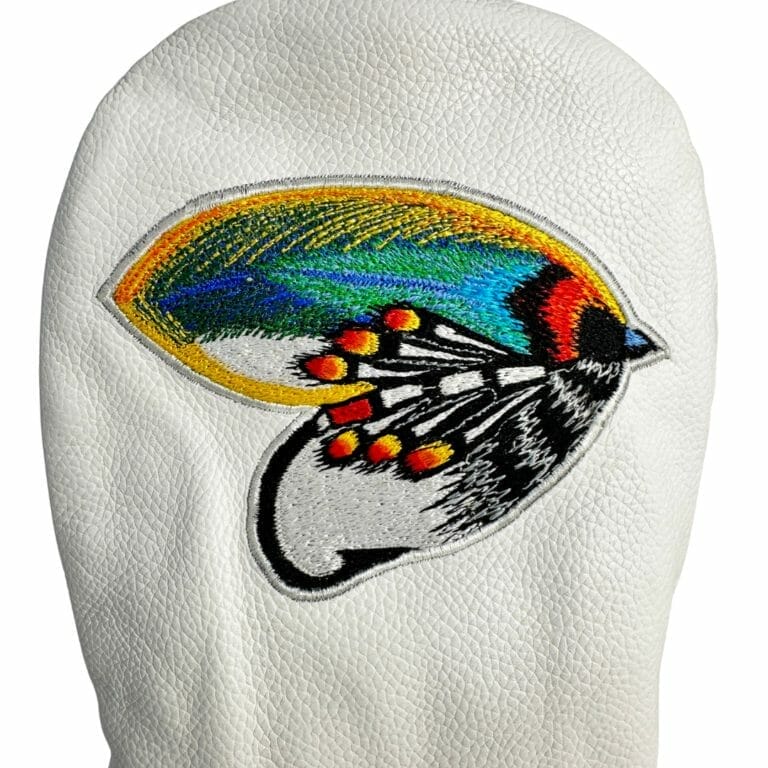 Fishing Fly Leather Driver Golf Headcover