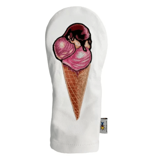 Ice Cream Cone Leather Driver Golf Headcover