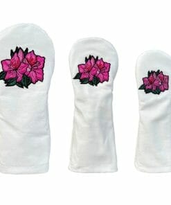 Augusta Azalea Embroidered Leather Golf Headcover
