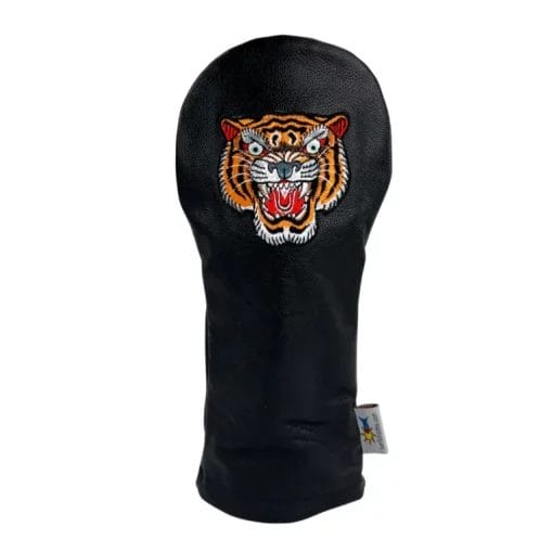 Tiger Embroidered Leather Golf Headcover