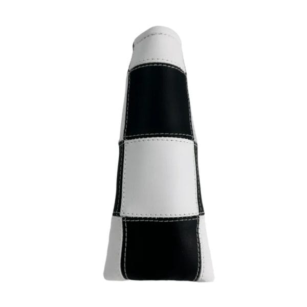Black and White Checkered Blade Putter Golf Headcover with Magnetic Closure