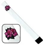 Azalea Hand Embroidered Leather Alignment Stick Cover